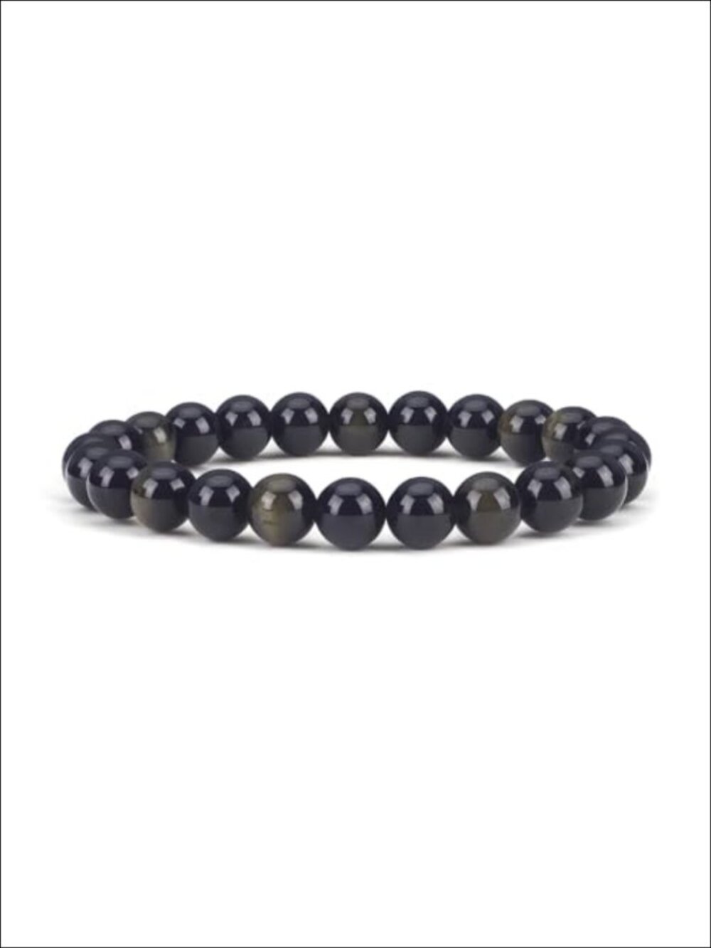 8mm Beaded Stretch Bracelet Handmade Elastic Strand 6in